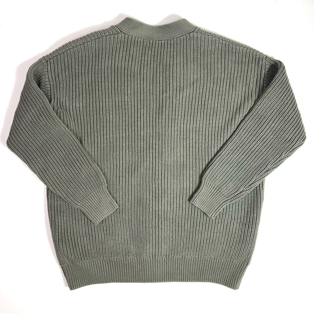 Quince Organic Cotton Oversized Boyfriend Cardigan Sweater Agave Green Size XS - Picture 5 of 14